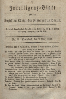 Intelligenz-Blatt für den Bezirk der Königlichen Regierung zu Danzig. 1839, No. 52 (2 März) + dod.