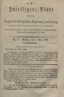 Intelligenz-Blatt für den Bezirk der Königlichen Regierung zu Danzig. 1839, No. 53 (4 März)