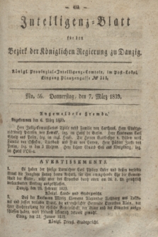 Intelligenz-Blatt für den Bezirk der Königlichen Regierung zu Danzig. 1839, No. 56 (7 März)