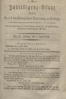 Intelligenz-Blatt für den Bezirk der Königlichen Regierung zu Danzig. 1839, No. 79 (5 April)