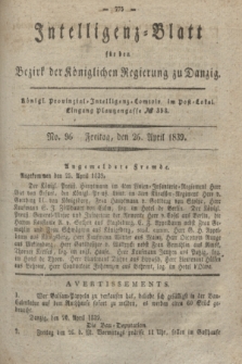 Intelligenz-Blatt für den Bezirk der Königlichen Regierung zu Danzig. 1839, No. 96 (26 April)
