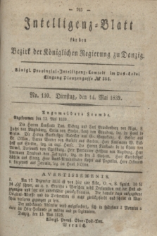 Intelligenz-Blatt für den Bezirk der Königlichen Regierung zu Danzig. 1839, No. 110 (14 Mai)