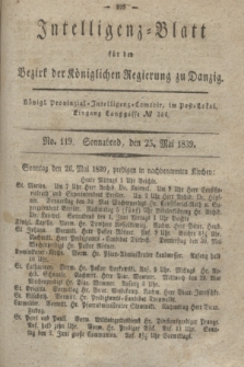 Intelligenz-Blatt für den Bezirk der Königlichen Regierung zu Danzig. 1839, No. 119 (25 Mai) + dod.