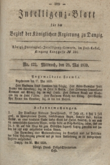 Intelligenz-Blatt für den Bezirk der Königlichen Regierung zu Danzig. 1839, No. 122 (29 Mai)