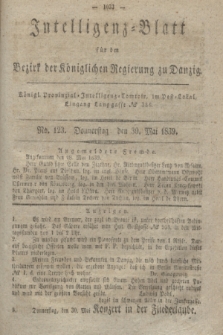 Intelligenz-Blatt für den Bezirk der Königlichen Regierung zu Danzig. 1839, No. 123 (30 Mai)