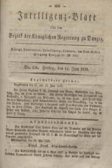 Intelligenz-Blatt für den Bezirk der Königlichen Regierung zu Danzig. 1839, No. 136 (14 Juni)