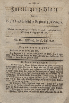 Intelligenz-Blatt für den Bezirk der Königlichen Regierung zu Danzig. 1839, No. 164 (17 Juli)