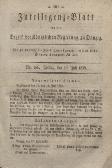 Intelligenz-Blatt für den Bezirk der Königlichen Regierung zu Danzig. 1839, No. 166 (19 Juli)