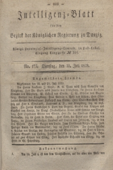 Intelligenz-Blatt für den Bezirk der Königlichen Regierung zu Danzig. 1839, No. 175 (30 Juli)