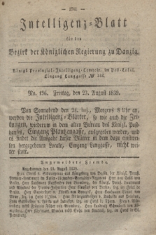 Intelligenz-Blatt für den Bezirk der Königlichen Regierung zu Danzig. 1839, No. 196 (23 August)