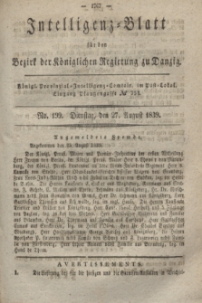 Intelligenz-Blatt für den Bezirk der Königlichen Regierung zu Danzig. 1839, No. 199 (27 August)