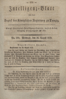Intelligenz-Blatt für den Bezirk der Königlichen Regierung zu Danzig. 1839, No. 200 (28 August)