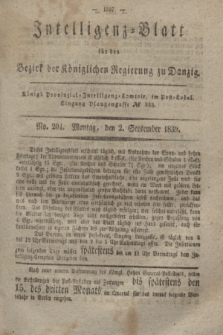 Intelligenz-Blatt für den Bezirk der Königlichen Regierung zu Danzig. 1839, No. 204 (2 September) + dod.