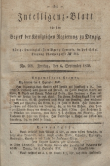 Intelligenz-Blatt für den Bezirk der Königlichen Regierung zu Danzig. 1839, No. 208 (6 September)