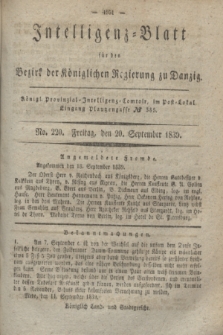 Intelligenz-Blatt für den Bezirk der Königlichen Regierung zu Danzig. 1839, No. 220 (20 September)