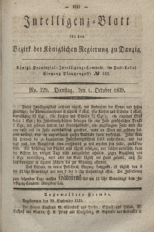 Intelligenz-Blatt für den Bezirk der Königlichen Regierung zu Danzig. 1839, No. 229 (1 October)