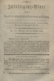 Intelligenz-Blatt für den Bezirk der Königlichen Regierung zu Danzig. 1839, No. 240 (14 October)