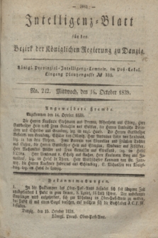 Intelligenz-Blatt für den Bezirk der Königlichen Regierung zu Danzig. 1839, No. 242 (16 October)