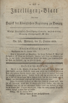 Intelligenz-Blatt für den Bezirk der Königlichen Regierung zu Danzig. 1839, No. 248 (23 October)