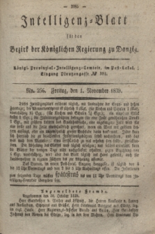 Intelligenz-Blatt für den Bezirk der Königlichen Regierung zu Danzig. 1839, No. 256 (1 November)