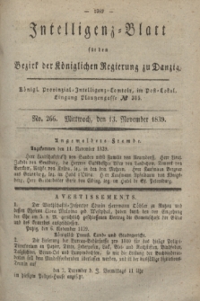 Intelligenz-Blatt für den Bezirk der Königlichen Regierung zu Danzig. 1839, No. 266 (13 November)