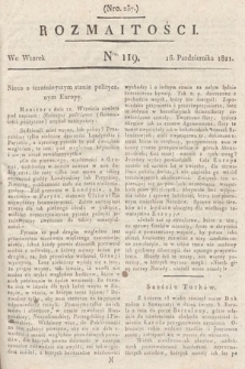Rozmaitości : oddział literacki Gazety Lwowskiej. 1821, nr 119