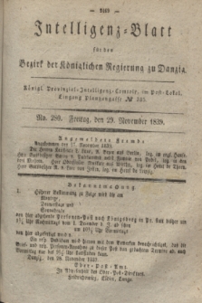 Intelligenz-Blatt für den Bezirk der Königlichen Regierung zu Danzig. 1839, No. 280 (29 November)