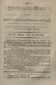 Intelligenz-Blatt für den Bezirk der Königlichen Regierung zu Danzig. 1839, No. 282 (2 Dezember)