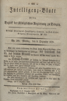Intelligenz-Blatt für den Bezirk der Königlichen Regierung zu Danzig. 1839, No. 288 (9 Dezember)