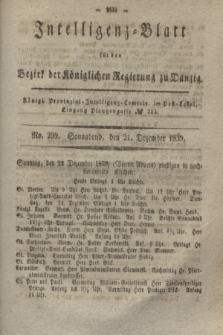 Intelligenz-Blatt für den Bezirk der Königlichen Regierung zu Danzig. 1839, No. 299 (21 Dezember)