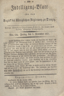 Intelligenz-Blatt für den Bezirk der Königlichen Regierung zu Danzig. 1833, Nro. 256 (1 November)