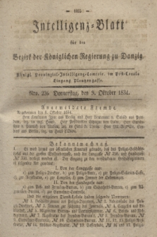 Intelligenz-Blatt für den Bezirk der Königlichen Regierung zu Danzig. 1834, Nro. 236 (9 Oktober)