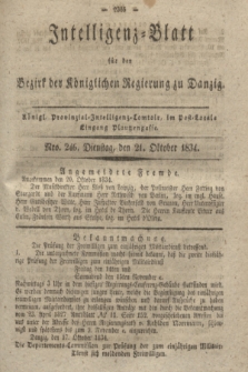 Intelligenz-Blatt für den Bezirk der Königlichen Regierung zu Danzig. 1834, Nro. 246 (21 Oktober)