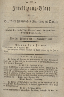 Intelligenz-Blatt für den Bezirk der Königlichen Regierung zu Danzig. 1834, Nro. 264 (11 November)
