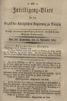 Intelligenz-Blatt für den Bezirk der Königlichen Regierung zu Danzig. 1834, Nro. 266 (13 November)