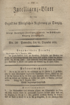 Intelligenz-Blatt für den Bezirk der Königlichen Regierung zu Danzig. 1834, Nro. 290 (11 Dezember)