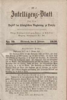 Intelligenz-Blatt für den Bezirk der Königlichen Regierung zu Danzig. 1846, No. 29 (4 Februar)
