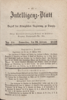 Intelligenz-Blatt für den Bezirk der Königlichen Regierung zu Danzig. 1846, No. 48 (26 Februar) + dod.