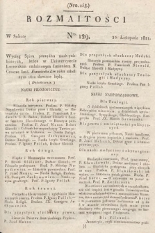 Rozmaitości : oddział literacki Gazety Lwowskiej. 1821, nr 129