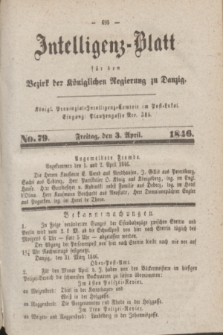 Intelligenz-Blatt für den Bezirk der Königlichen Regierung zu Danzig. 1846, No. 79 (3 April)