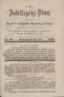 Intelligenz-Blatt für den Bezirk der Königlichen Regierung zu Danzig. 1846, No. 88 (16 April)