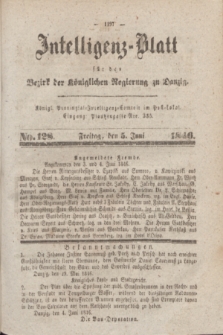 Intelligenz-Blatt für den Bezirk der Königlichen Regierung zu Danzig. 1846, No. 128 (5 Juni) + dod.