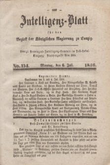 Intelligenz-Blatt für den Bezirk der Königlichen Regierung zu Danzig. 1846, No. 154 (6 Juli)