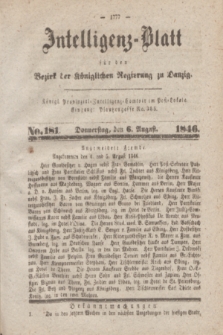 Intelligenz-Blatt für den Bezirk der Königlichen Regierung zu Danzig. 1846, No. 181 (6 August) + dod.