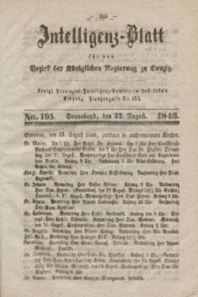 Intelligenz-Blatt für den Bezirk der Königlichen Regierung zu Danzig. 1846, No. 195 (22 August) + dod.