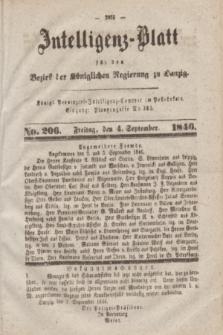 Intelligenz-Blatt für den Bezirk der Königlichen Regierung zu Danzig. 1846, No. 206 (4 September)