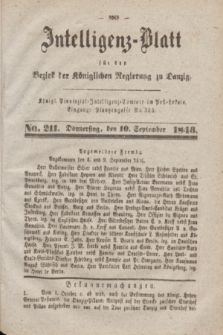 Intelligenz-Blatt für den Bezirk der Königlichen Regierung zu Danzig. 1846, No. 211 (10 September)