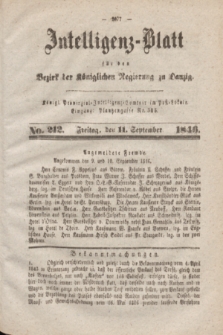 Intelligenz-Blatt für den Bezirk der Königlichen Regierung zu Danzig. 1846, No. 212 (11 September)