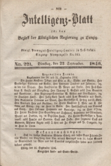 Intelligenz-Blatt für den Bezirk der Königlichen Regierung zu Danzig. 1846, No. 221 (22 September) + dod.