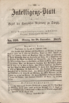 Intelligenz-Blatt für den Bezirk der Königlichen Regierung zu Danzig. 1846, No. 226 (28 September)
